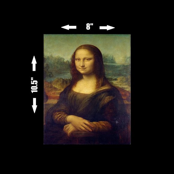 VINYL STICKER - Leonardo Da Vinci Mona Lisa Large Laptop Wall Painting Art Love - Picture 1 of 1